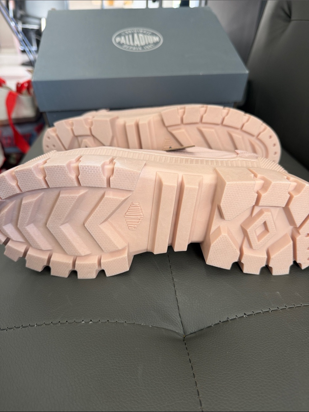 Palladium Women's Chunky Platform Sneakers — Blush Pink Canvas - Picture 2 of 3